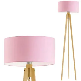 lampa-stojaca-podlogowa-drewniana-abazur-led-e27-do-salonu