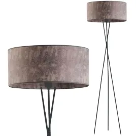 lampa-stojaca-podlogowa-szara-abazur-led-e27-do-salonu