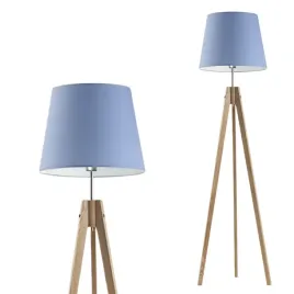 lampa-stojaca-podlogowa-niebieska-drewniana-abazur-led-e27-trojnog-modna