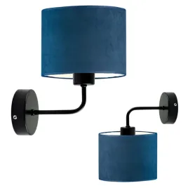 kinkiet-lampa-na-sciane-scienna-granatowy-welurowy-abazur-led-e27-modny