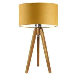 lampka-nocna-biurkowa-drewniana-stolowa-musztardowa-trojnog-abazur-led-e27