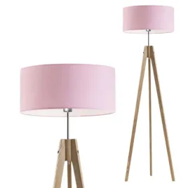 lampa-stojaca-podlogowa-rozowa-drewniana-abazur-led-e27-trojnog-nowoczesna