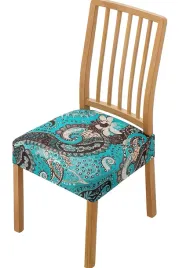 pokrowce-na-siedziska-krzesla-turkusowe-wzor-paisley-6-sztuk