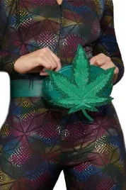 torebka-biodrowa-nerka-marihuana-konopia-indyjska-zielona-brokat