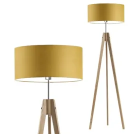 lampa-stojaca-podlogowa-musztardowa-drewniana-abazur-led-e27-trojnog-modna