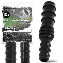 10x-zlaczka-pe-25x20-mm-wciskana-wtyk-lacznik-rur-systemu-nawadniania
