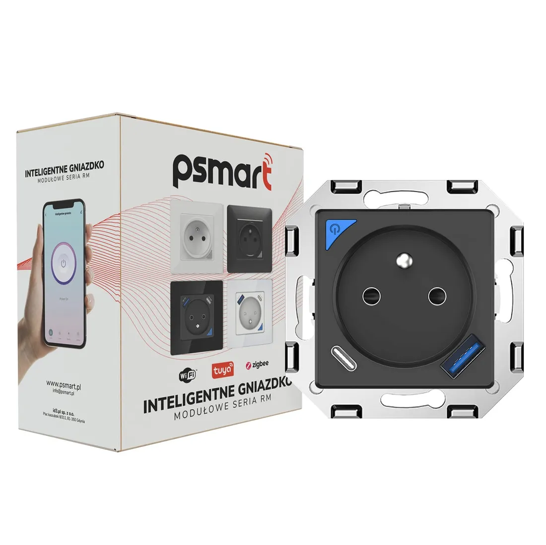 psmart-gniazdo-pomiar-usb-czarne-rm-zigbee-tuya