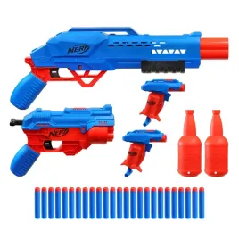 zestaw-nerf-4-wyrzutnie-karabin-shotgun-i-3x-pistolet-cele-i-strzalki
