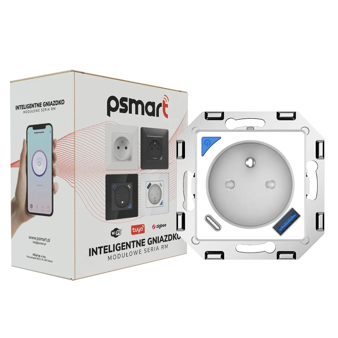 psmart-gniazdo-pomiar-usb-biale-rm-zigbee-tuya