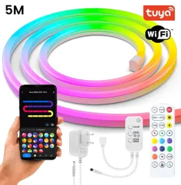 tasma-neon-pro-kontroler-rgbic-led-5m-oswietlenie-46w-ip65-pilot-wifi-tuya