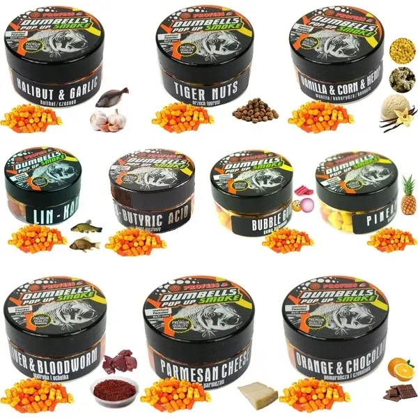 10x DUMBELLS POP UP PROFESS SMOKE FLUO mix smaków