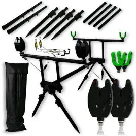 statyw-wedkarski-rod-pod-stanowisko-karpiowe-2x-sygnalizator-2x-swinger