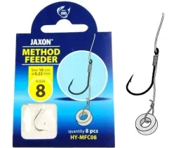 8szt-haczyki-method-feeder-przypon-jaxon-gumka-8