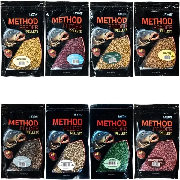 8x ZESTAW PELLET 2mm method feeder JAXON 8 x 500g