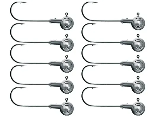 10x główka jigowa JAXON BLACK NICKEL 10g hak 5/0