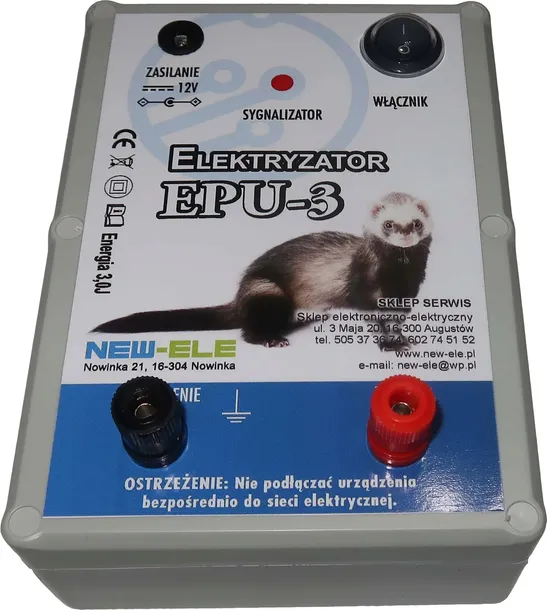Elektryzator pastuch na Kuny, Wydry, Lisa 3J