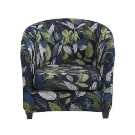 pokrowiec-na-fotel-uszak-granatowy-wzor-liscie