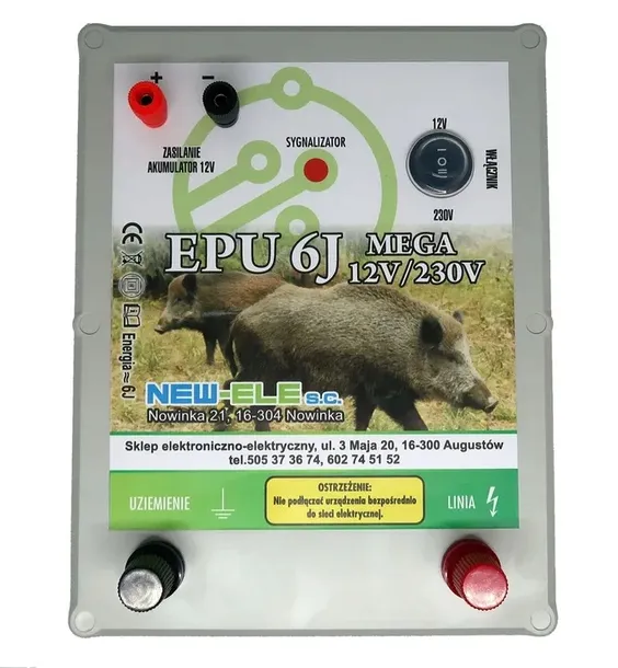 Elektryzator ,pastuch EPU 6J MEGA 12V/230V./230V.