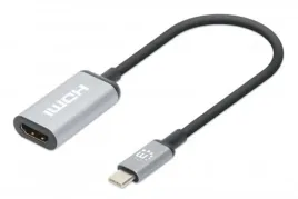 manhattan-153706-adapter-kablowy-015-m-usb-type-c-hdmi-czarny-srebrny