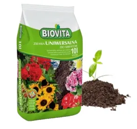 Zdjęcie produktu Ziemia uniwersalna 5,5-6,5 pH do kwiatów roślin podłoże ogrodowe 10l