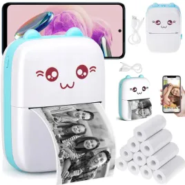 drukus-drukarka-termiczna-do-zdjec-bluetooth-mini-kot-11szt-rolek