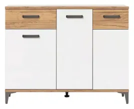 komoda-z-polkami-snobi-sb3-dab-craft-zloty-bialy