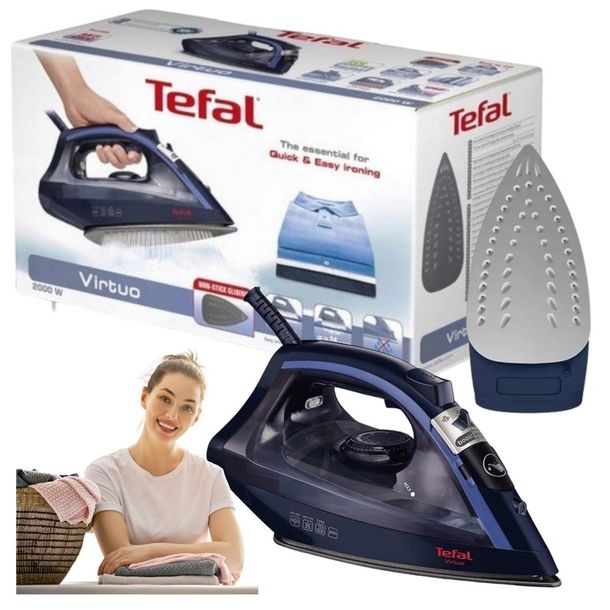 ŻELAZKO PAROWE TEFAL BLOKADA KAPANIA TRWAŁA STOPA NON-STICK MOCNE 2000W