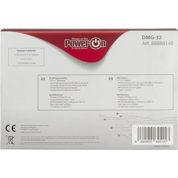 inter-tech-dmg-32-wewnetrzny-wlan-650-mbit-s