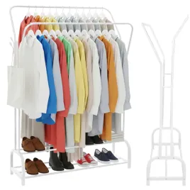 wieszak-na-ubrania-buty-stojacy-bialy-podlogowy-podwojny-metalowy-stojak
