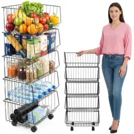 regal-kuchenny-mobilny-99cm-szafka-na-kolkach-5-koszy-polka-lazienkowa