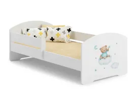 lozko-dzieciece-luk-z-barierka-160x80-niebieski-mis