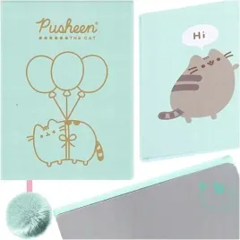 pusheen-pamietnik-notes-pluszowy-z-pomponem-a5-96k-linia-mieciutki-mietowy