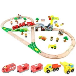 kolejka-drewniana-tor-pociag-wagony-autko-zestaw-xxl