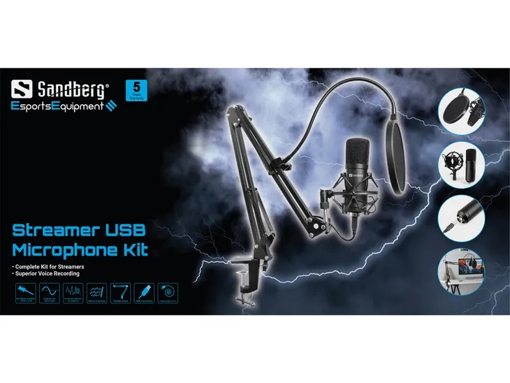 sandberg-streamer-usb-microphone-kit