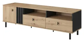 szafka-rtv-165-madis-dab-artisan-czarny-antracyt