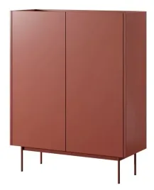 czerwona-cegla-komoda-wysoka-do-salonu-97x37x122-simple-metalowe-nozki