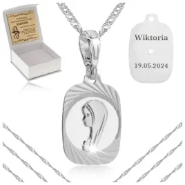 srebrny-lancuszek-z-medalikiem-pr-925-pamiatka-i-komunii-swietej-gratisy