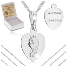 srebrny-lancuszek-z-medalikiem-pr-925-pamiatka-i-komunii-swietej-gratisy