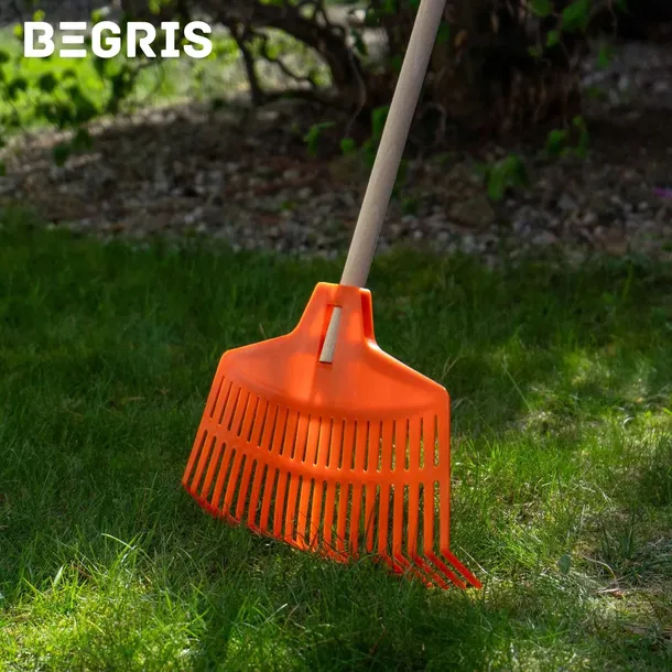 grabie-ogrodowe-do-lisci-trawy-z-kijem-21-zebow-trzon-grabki-lekkie-plastik-stan-nowy-marka-begris