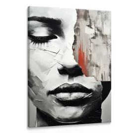 obraz-na-plotnie-do-salonu-abstrakcja-portret-kobiety-beton-mur-loft-60x90