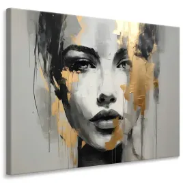 obraz-do-salonu-abstrakcja-zloty-portret-kobiety-styl-glamour-loft-90x60