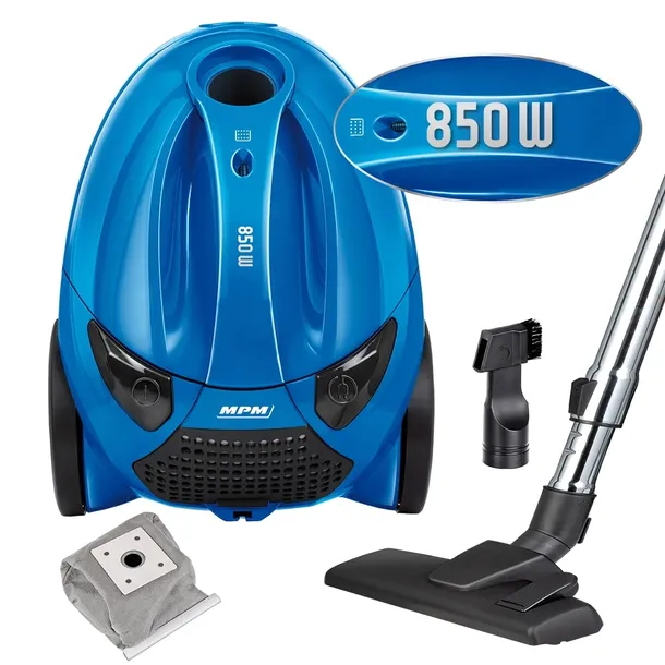 ODKURZACZ TRADYCYJNY WORKOWY MPM MOD-53 MOCNY 850W METALOWA RURA ZESTAW