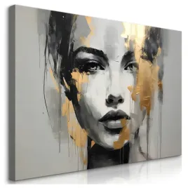 obraz-do-salonu-abstrakcja-zloty-portret-kobiety-styl-glamour-loft-120x80