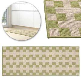 mata-kuchenna-podlogowa-45x120-cm-tkana-zielony-kremowy-miekka-elegancka