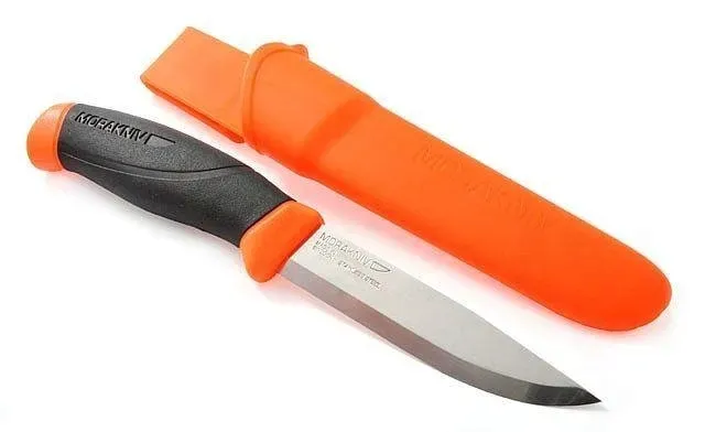 SZWEDZKI Nóż Myśliwski MORAKNIV COMPANION Orange Stal Nierdzewna + Pochwa
