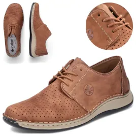 rieker-42-meskie-buty-skorzane-sznurowane-wiosna-lato-azurowe-modne-brazowe