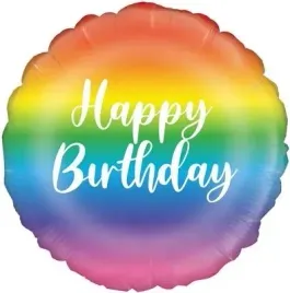 teczowy-okragly-balon-18-rainbow-script-birthday-z-bialym-nadrukiem