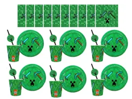 4-el-zestaw-urodzinowy-duzy-dla-6-dzieci-piksele-minecraft