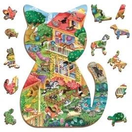 ludattica-woody-puzzle-drewniane-puzzle-konturowe-kotek-zwierzeta-domowe