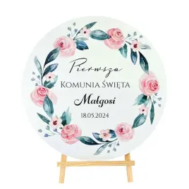 tablica-powitalna-na-komunie-dekoracja-sali-personalizowany